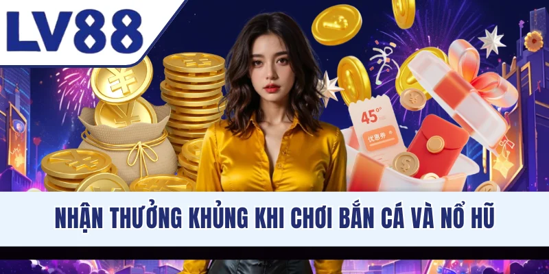 Nhận thưởng khủng khi chơi bắn cá và nổ hũ