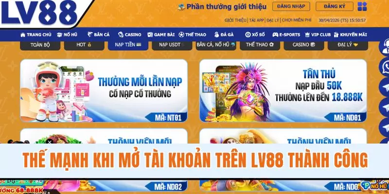 the-manh-khi-mo-tai-khoan-tren-lv88-thanh-cong